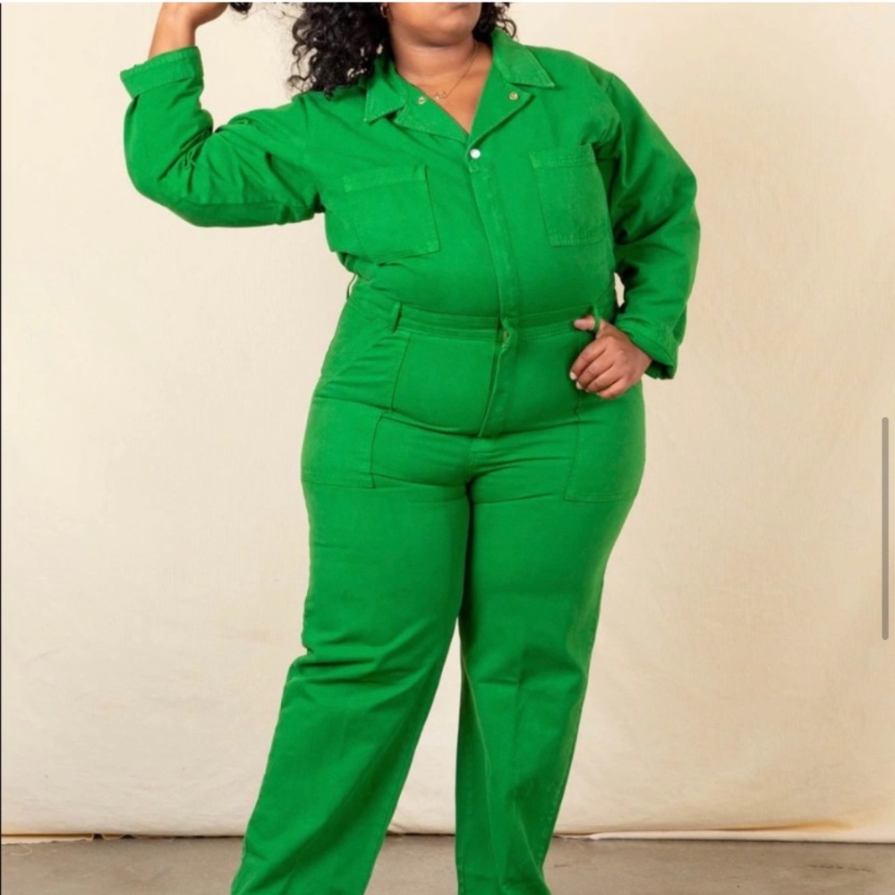 BBP long sleeve jumpsuit in forest green (old version with no elastic)